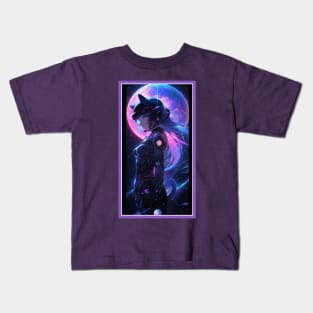 Anime Sci-Fi Cat Girl | Quality Anime Girl Artwork | Manga Girl Anime Art Kids T-Shirt